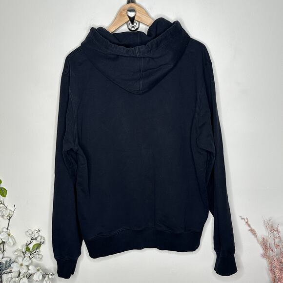 HELMUT LANG Core Logo Spellout Hoodie Black Sz Large {J9} - Picture 4 of 6